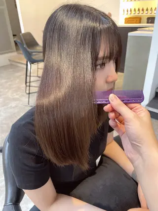 セミロング 札幌クロスパーマ /🎀柴田ひな🎀のヘアスタイル