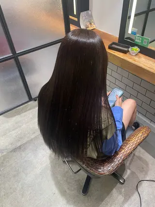 ロング 暖色カラー🤎Red Neo meiのヘアスタイル