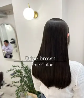 セミロング カラー ヘアアレンジ 二ヶ月綺麗なデザイン カット/星野六三四のヘアスタイル