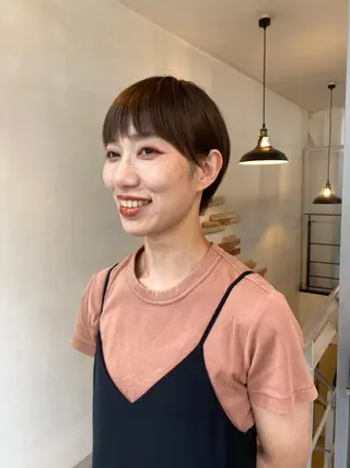 ショート カラー ヘアアレンジ ナカジマ ボブ/レイヤーのヘアスタイル