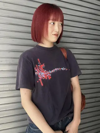 ショート momoca/松本/ 暖色カラー/ボブのヘアスタイル