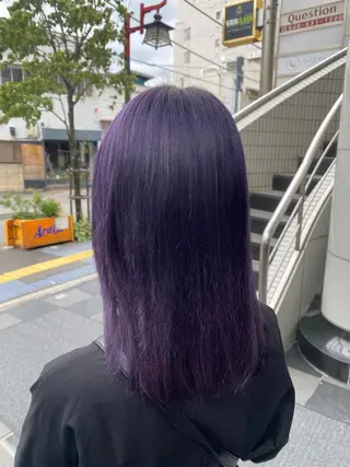 ミディアム カラー ヘアアレンジ メンズ 加藤 瑠美のヘアスタイル