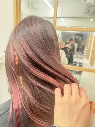 ロング カラー deseo 透明色艶カラーツバサのヘアスタイル