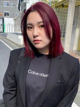 ミディアム カラー スパイラルパーマ 🌐hina⭐️のヘアスタイル