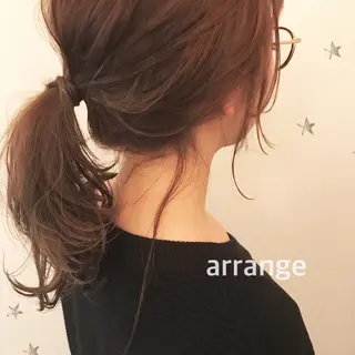 セミロング ヘアアレンジ 市川 千夏のヘアスタイル