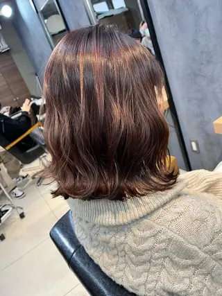 ショート カラー キッズ ネイル マツエク・マツパ アイブロウ 透明感カラー🤎 ゆりのヘアスタイル