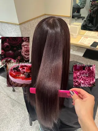 ロング カラー 髪質改善&艶カラー/ ほんだあみ (♡)のヘアスタイル