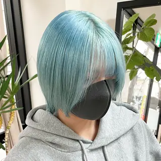 ショート カラー オザキクウガ/ ブリーチ/髪質改善のヘアスタイル