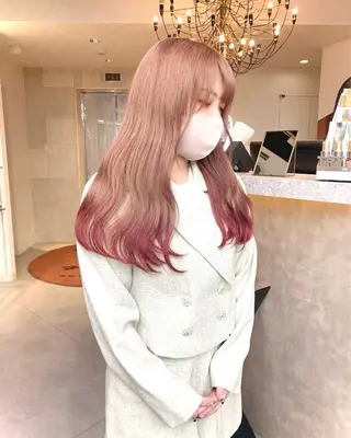 ロング カラー 韓国/レイヤー/ 透明感🩶ひかる🩶のヘアスタイル