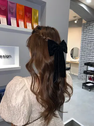 ロング ヘアアレンジ 🎀似合わせカット 🎀透明感カラー💞のヘアスタイル