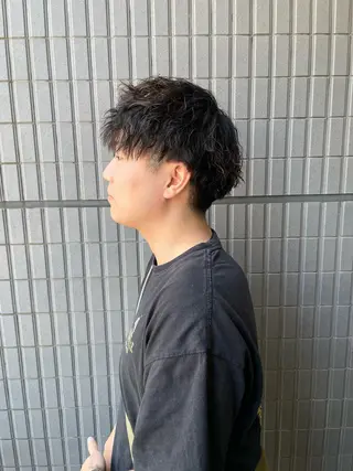 ショート パーマ メンズ 野町好花 レイヤー/髪質改善のヘアスタイル