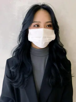 セミロング カラー パーマ ヘアアレンジ ITbyALBUM 中野店のヘアスタイル