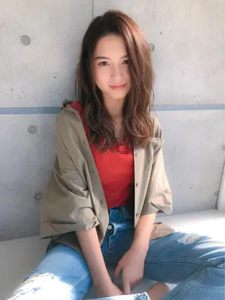 ショート カラー パーマ ヘアアレンジ 🎀愛されモテヘア♡ 梅澤夏基🎀のヘアスタイル