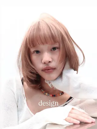 ミディアム カラー レイヤーカット 大名　sakiのヘアスタイル