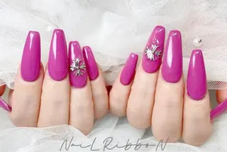 ネイル ネイルリボン 笠井のネイルデザイン
