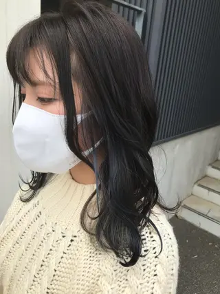 セミロング カラー addict⭐️ 江川　颯也💎のヘアスタイル