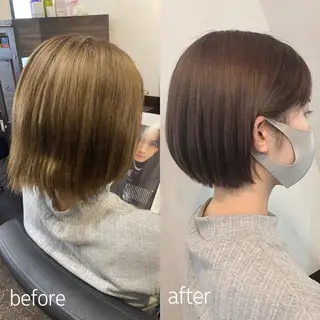 ショート カラー 🕊mtm🫧梅田/ 定額制/透明感/艶髪のヘアスタイル