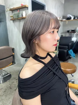 ミディアム カラー AiM エイム　韓国レイヤーのヘアスタイル