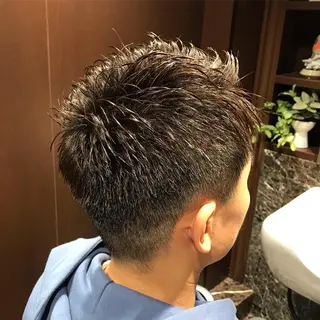 ショート プレミアムバーバー 表参道のヘアスタイル