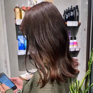 ミディアム カラー むらたねね🌻 艶髪🫧韓国ヘアのヘアスタイル
