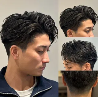 ショート パーマ トミモト アユムのヘアスタイル