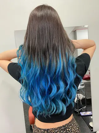 ロング カラー ヘアアレンジ メンズ 🧡可愛い色落ち🧡 ハイトーン特化🧡のヘアスタイル