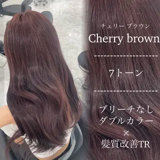 カラー 🤍ブリーチなし ブラウンhimi🤍のヘアスタイル