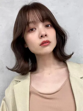 ミディアム 🧸艶々韓国ヘア 🧁mizunaのヘアスタイル