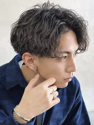 パーマ メンズ 土屋 嘉慧のヘアスタイル