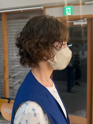 ショート パーマ cipre 萌乃のヘアスタイル