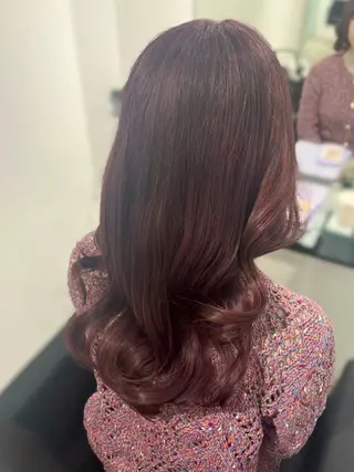 ロング ヘアアレンジ Yuzu️🫧/艶髪 カラー/韓国ヘアのヘアスタイル