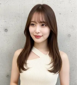 セミロング カラー 町田美容師 mei 🍒 ✨のヘアスタイル