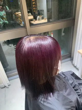 ミディアム カラー 山内 優成のヘアスタイル
