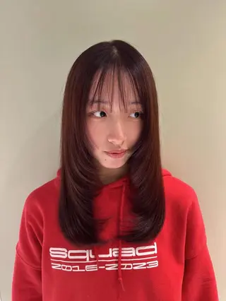 セミロング カラー shoji༄ mikuのヘアスタイル