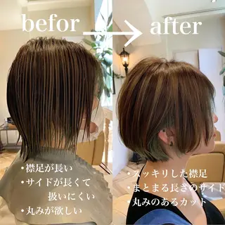 ショート 縮毛/ショート/ ボブ/レイヤー/小原のヘアスタイル