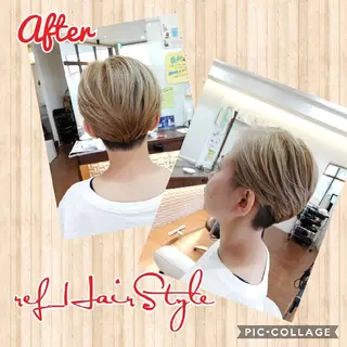 ショート カラー 岩本 ヨシハルのヘアスタイル