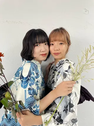 垢抜け小顔レイヤー オリーブ/スミレのヘアスタイル