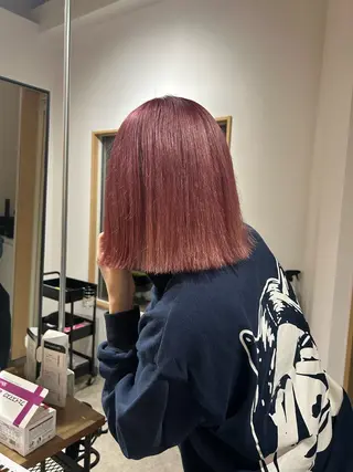 カラー ⟡.· ボブ/ レイヤーカット⟡.·のヘアスタイル