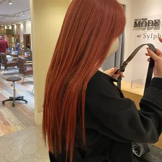 ロング カラー 韓国風・ブリーチなし ・あり後藤 一斗店長のヘアスタイル