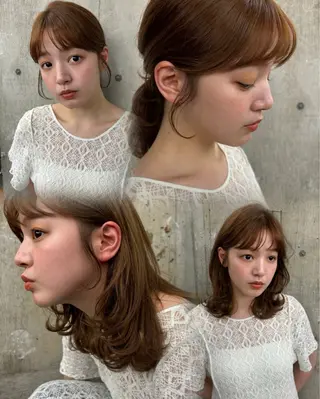 ミディアム ボブ/ミディアム 親しみやすさ/さくらのヘアスタイル