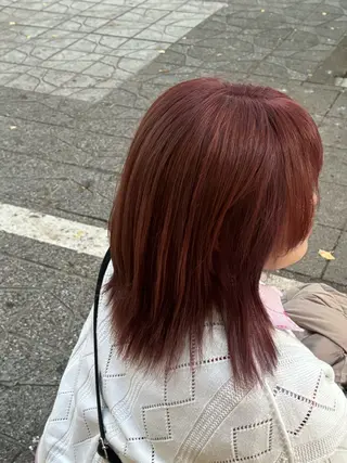 セミロング カラー 🍓ハイトーンカラー 🎀nene🍓のヘアスタイル