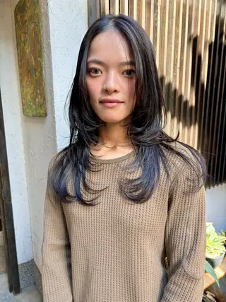 ミディアム 大石 朱純のヘアスタイル