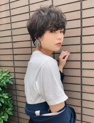 ショート 丹羽大喜 縮毛矯正/美髪矯正のヘアスタイル