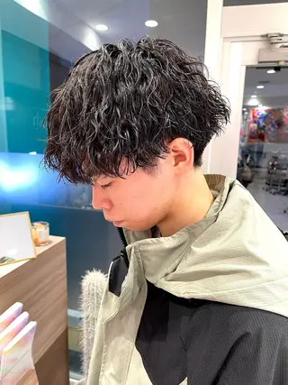 ショート パーマ メンズ メンズパーマ特化/ メッシュ/薫/店長のヘアスタイル