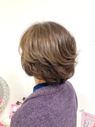 ショート カラー パーマ 髪質改善✧︎カラー 💎AIM【アイム】のヘアスタイル