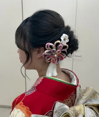 ミディアム ヘアアレンジ 🧣艶カラー・ヘア セット Chie🧸のヘアスタイル