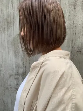カラー 🌻りな/ボブ🌻 /髪質改善ストレートのヘアスタイル