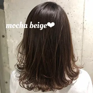 ミディアム カラー レイヤーカット 韓国ヘアayameのヘアスタイル