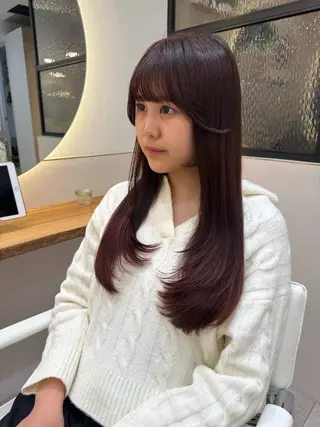 ロング カラー 絶対垢抜けレイヤー/ 透明感カラーリョウヤのヘアスタイル