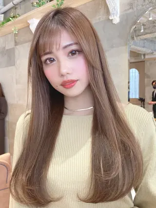 ロング カラー 韓国風ヘア✻透明感 カラー✻yukaのヘアスタイル